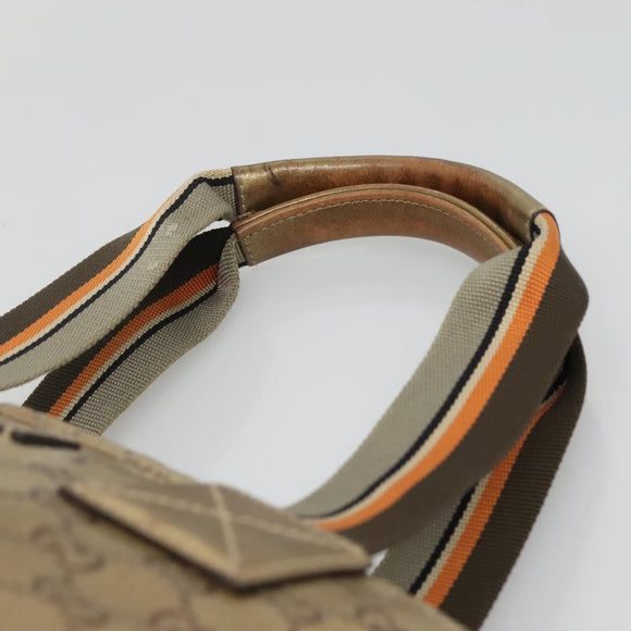 GUCCI GG Canvas GG Crystal Tote Bag Coated Canvas Gold 131230 Auth 140471