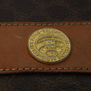 CELINE Macadam Canvas Shoulder Bag PVC Leather Brown Gold Auth 140473-18