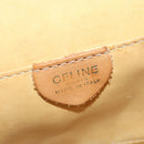 CELINE Macadam Canvas Shoulder Bag PVC Leather Brown Gold Auth 140473-19