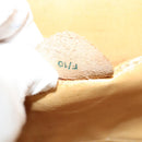 CELINE Macadam Canvas Shoulder Bag PVC Leather Brown Gold Auth 140473-12