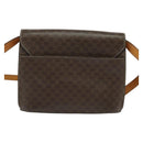 CELINE Macadam Canvas Shoulder Bag PVC Leather Brown Gold Auth 140473-2