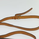 CELINE Macadam Canvas Shoulder Bag PVC Leather Brown Gold Auth 140473-14