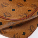 MCM Logogram Vicetos Shoulder Bag PVC Leather Brown Gold Auth 140475-15