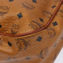 MCM Logogram Vicetos Shoulder Bag PVC Leather Brown Gold Auth 140475-17