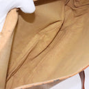 MCM Logogram Vicetos Shoulder Bag PVC Leather Brown Gold Auth 140475-11