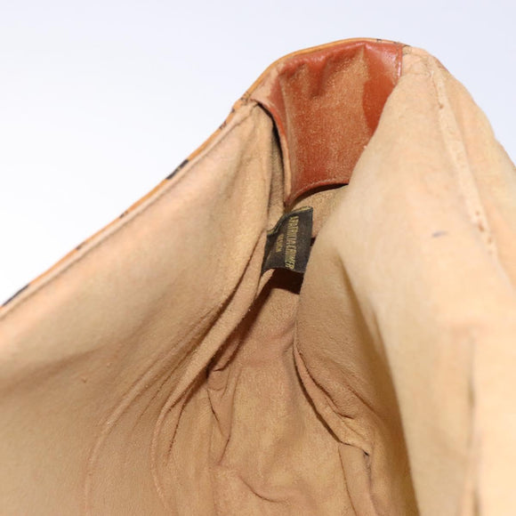 MCM Logogram Vicetos Shoulder Bag PVC Leather Brown Gold Auth 140475