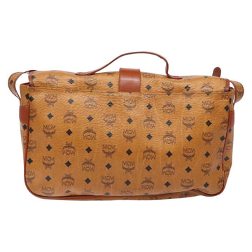 MCM Logogram Vicetos Shoulder Bag PVC Leather Brown Gold Auth 140475 - 0