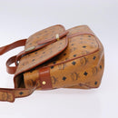 MCM Logogram Vicetos Shoulder Bag PVC Leather Brown Gold Auth 140475-4