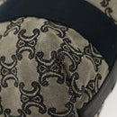 CELINE Macadam Canvas Hand Bag Navy Gold Auth 140476-8