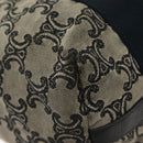 CELINE Macadam Canvas Hand Bag Navy Gold Auth 140476-16