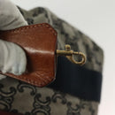 CELINE Macadam Canvas Hand Bag Navy Gold Auth 140476-10