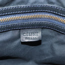CELINE Macadam Canvas Hand Bag Navy Gold Auth 140476-18