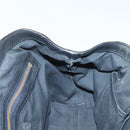 CELINE Macadam Canvas Hand Bag Navy Gold Auth 140476-19