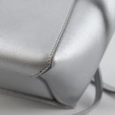 CELINE Belt Bag Hand Bag Leather 2way Silver Auth 140477-17