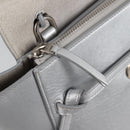 CELINE Belt Bag Hand Bag Leather 2way Silver Auth 140477-19