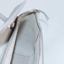 CELINE Belt Bag Hand Bag Leather 2way Silver Auth 140477-20