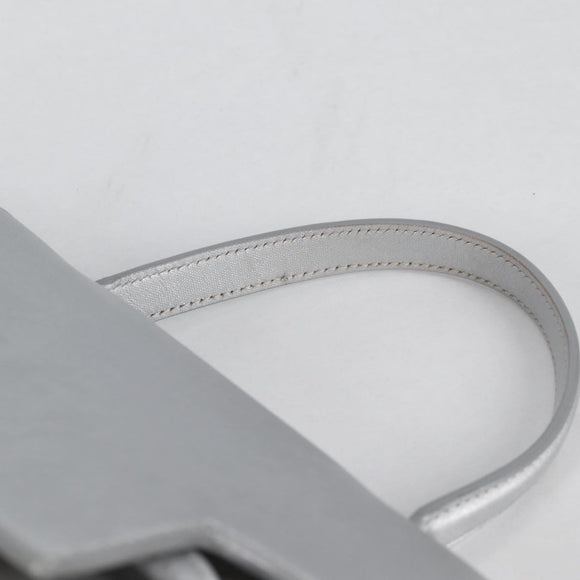 CELINE Belt Bag Hand Bag Leather 2way Silver Auth 140477