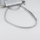 CELINE Belt Bag Hand Bag Leather 2way Silver Auth 140477-8