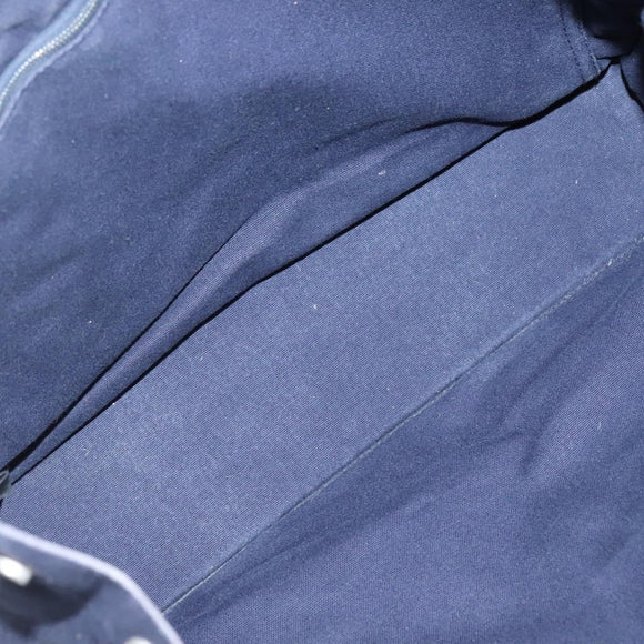 HERMES Fourre Tout MM Hand Bag Canvas Navy Auth 140478