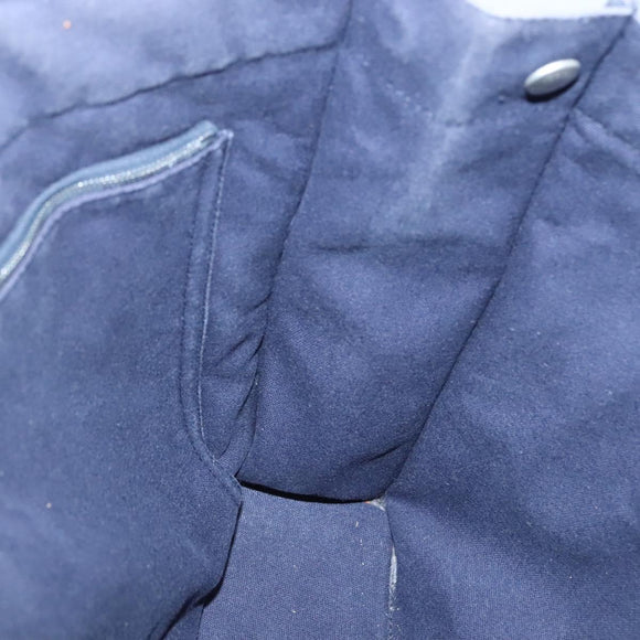 HERMES Fourre Tout MM Hand Bag Canvas Navy Auth 140478