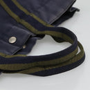 HERMES Fourre Tout MM Hand Bag Canvas Navy Auth 140478-7