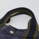 HERMES Fourre Tout MM Hand Bag Canvas Navy Auth 140478-8