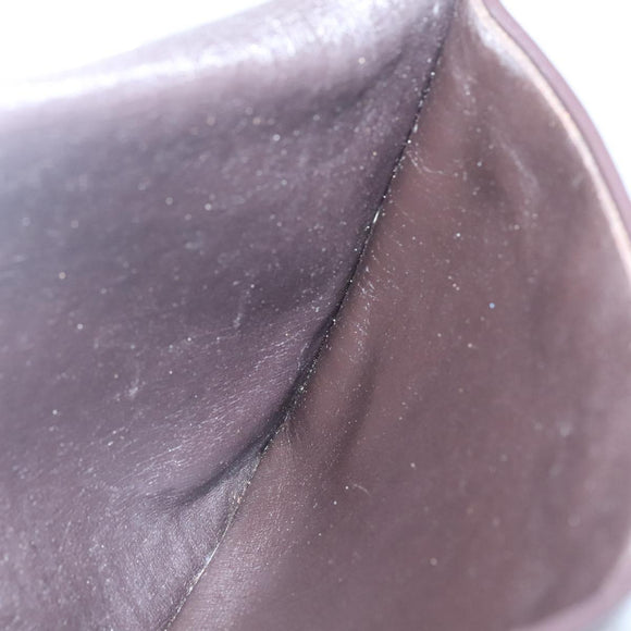 Christian Dior Trotter Canvas Clutch Bag Brown Gold Auth 140480