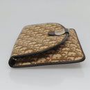Christian Dior Trotter Canvas Clutch Bag Brown Gold Auth 140480-3