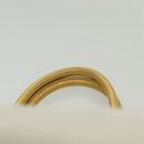 PRADA Ribbon Hand Bag Nylon White Gold Auth 140482-8