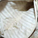 PRADA Shoulder Bag Nylon Beige Silver Auth 140483-21