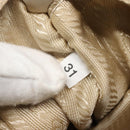 PRADA Shoulder Bag Nylon Beige Silver Auth 140483-22