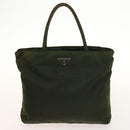 PRADA Hand Bag Nylon 2Set Green Khaki Auth 140484-10