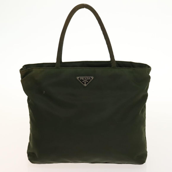 PRADA Hand Bag Nylon 2Set Green Khaki Auth 140484