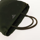 PRADA Hand Bag Nylon 2Set Green Khaki Auth 140484-13