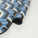 PRADA Tablet Case Leather Blue Auth 140487-8