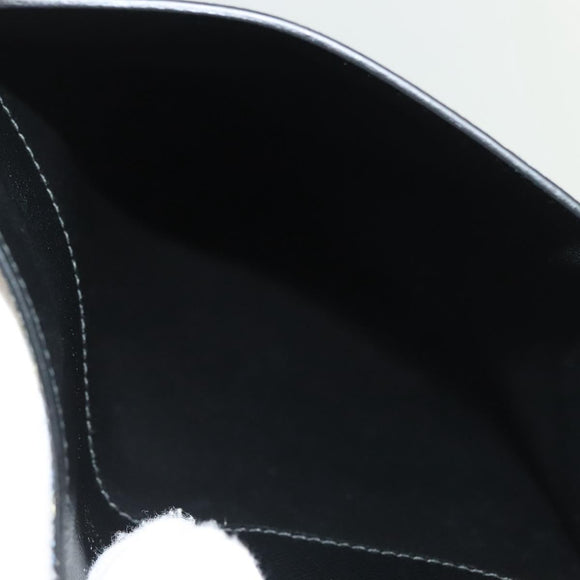 PRADA Tablet Case Leather Blue Auth 140487