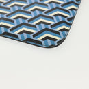 PRADA Tablet Case Leather Blue Auth 140487-7