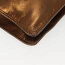 CHANEL Shoulder Bag Leather Gold CC Auth 140488-10