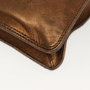 CHANEL Shoulder Bag Leather Gold CC Auth 140488-13