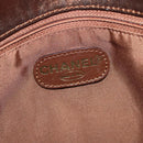 CHANEL Shoulder Bag Leather Gold CC Auth 140488-16