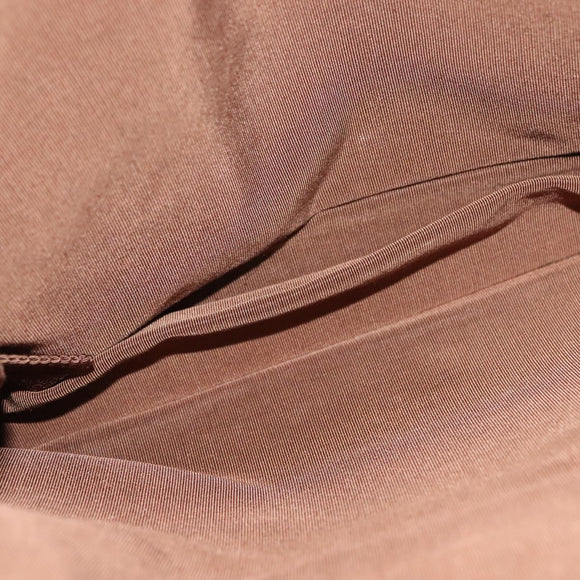 CHANEL Shoulder Bag Leather Gold CC Auth 140488