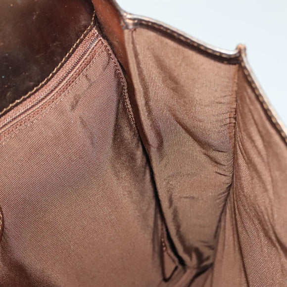 CHANEL Shoulder Bag Leather Gold CC Auth 140488