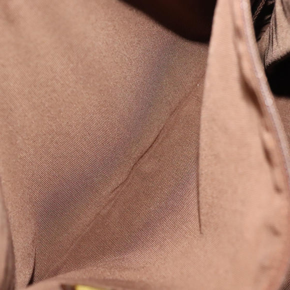 CHANEL Shoulder Bag Leather Gold CC Auth 140488