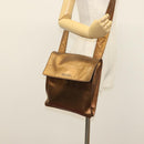 CHANEL Shoulder Bag Leather Gold CC Auth 140488-23