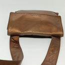 CHANEL Shoulder Bag Leather Gold CC Auth 140488-6