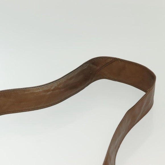 CHANEL Shoulder Bag Leather Gold CC Auth 140488