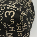 CHANEL Bysy Line Shoulder Bag Canvas Black Silver CC Auth 140489-11