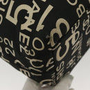 CHANEL Bysy Line Shoulder Bag Canvas Black Silver CC Auth 140489-12