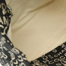 CHANEL Bysy Line Shoulder Bag Canvas Black Silver CC Auth 140489-9