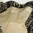 CHANEL Bysy Line Shoulder Bag Canvas Black Silver CC Auth 140489-16